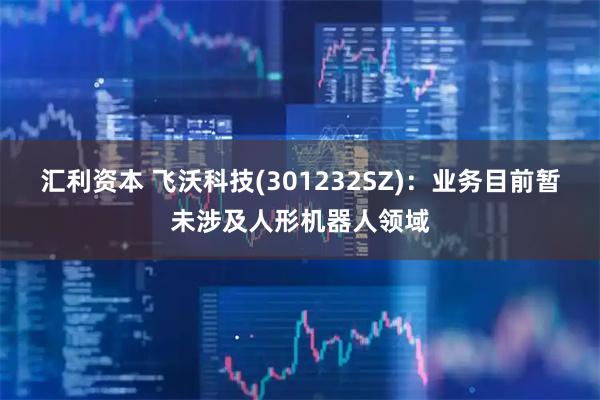 汇利资本 飞沃科技(301232SZ)：业务目前暂未涉及人形机器人领域